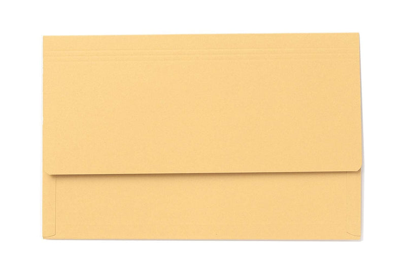 Exaclair Guildhall Foolscap Yellow Document Wallets Pack 50's - ONE CLICK SUPPLIES