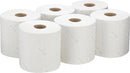 WypAll L20 Cleaning and Maintenance Wiping Paper 7278 - 2 Ply Centrefeed Rolls - 6 Rolls x 400 White Paper Wipers (2,400 Total)