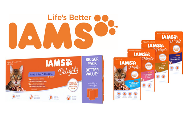 IAMS Delights Adult Cat Land & Sea Collection in Jelly 12x85g - ONE CLICK SUPPLIES