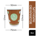 8oz Belgravia Biodegradable Double Walled Cups (500's) - ONE CLICK SUPPLIES
