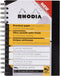 Rhodia A5 Wirebound Hard Cover Business Book A-Z Index Ruled 160 Pages Black (Pack 3) - 119241C