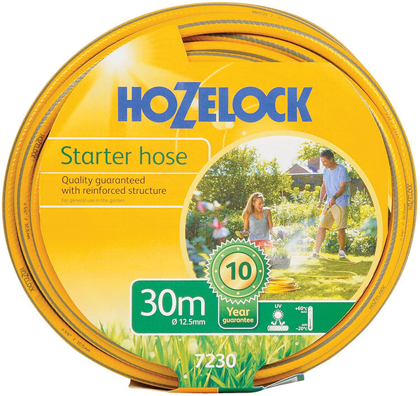 Hozelock Reinforced Starter Hose 30m {7230} Yellow - ONE CLICK SUPPLIES