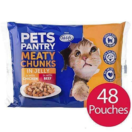 HiLife Wet Cat Food Pets Pantry Meaty Chunks in Jelly 48 x 100g - ONE CLICK SUPPLIES