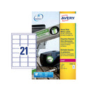 Avery Heavy Duty Labels Laser 21 per Sheet 63.5x38.1mm White Ref L7060-20 [420 Labels] - ONE CLICK SUPPLIES