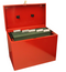 Cathedral Metal File Box Home Office A4 Red A4RD - ONE CLICK SUPPLIES