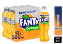 Fanta Orange Zero 12x500ml - ONE CLICK SUPPLIES