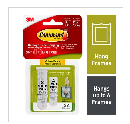 Command™ 17203 Small & Medium Picture Hanging Strips Value Pack - ONE CLICK SUPPLIES