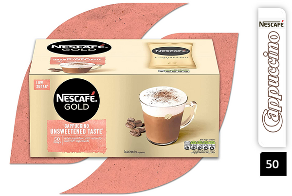 NESCAFÉ® GOLD Cappuccino Unsweetened Sachets 50 x 14.2g - ONE CLICK SUPPLIES