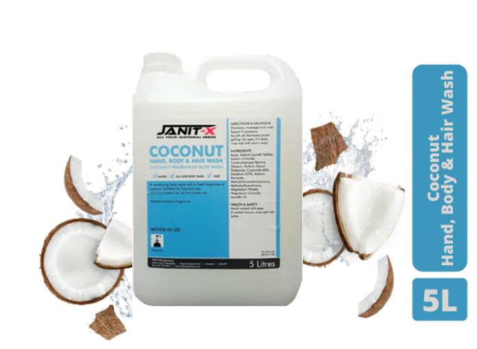 Janit-X Professional Coconut Hand, Body & Hair Wash 5 litre - ONE CLICK SUPPLIES