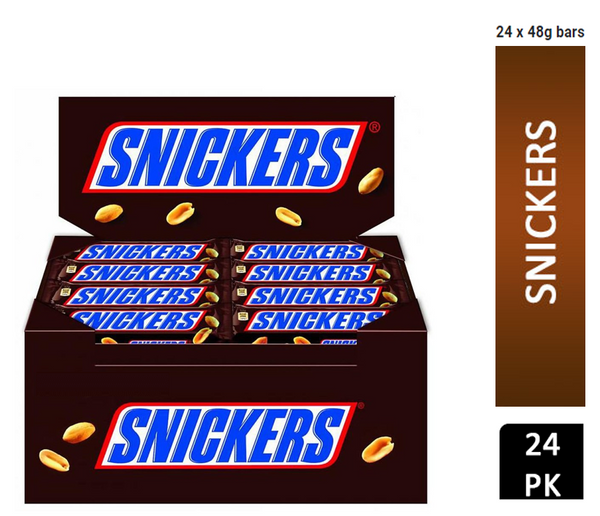 Mars 48g Snickers No artificial colours, flavours or preservatives (Pack of 24) 0401057 - ONE CLICK SUPPLIES
