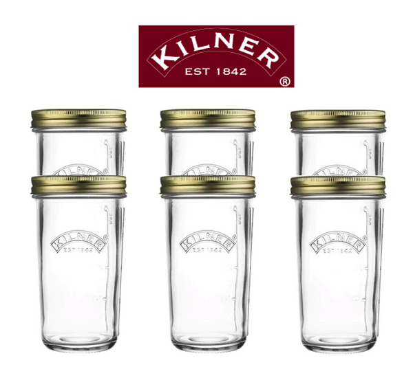 Kilner Wide Mouth Screw Top Lid Preserving Glass Jar 1.0 Litre Transparent