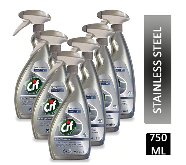 Cif Pro-Formula Stainless Steel and Glass Cleaner 750ml - ONE CLICK SUPPLIES
