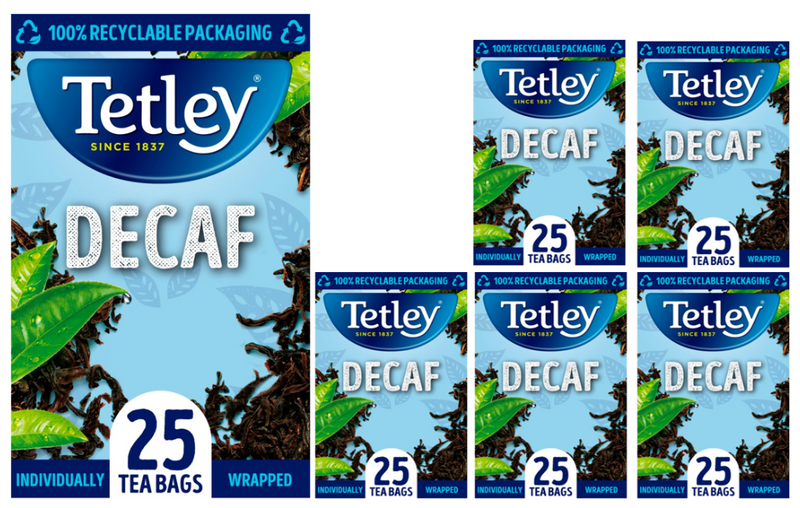 Tetley Decaf Individually Wrapped Enveloped 25's - ONE CLICK SUPPLIES