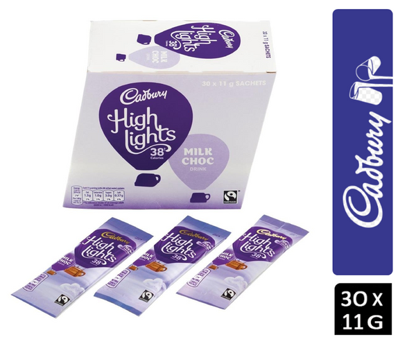 Cadbury Highlights Hot Chocolate Instant Sticks 11g (Pack of 30) - ONE CLICK SUPPLIES