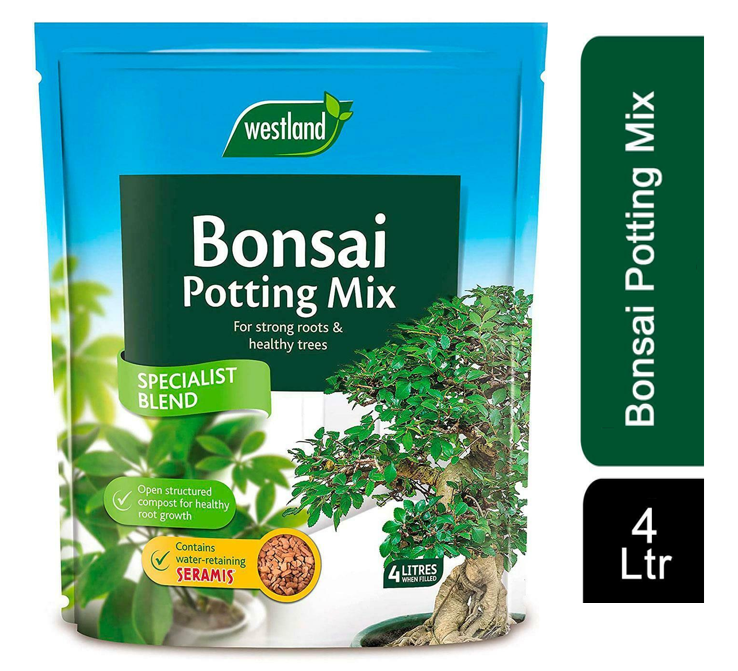 Westland Bonsai Potting Compost Mix and Enriched with Seramis 4 Litre - ONE CLICK SUPPLIES