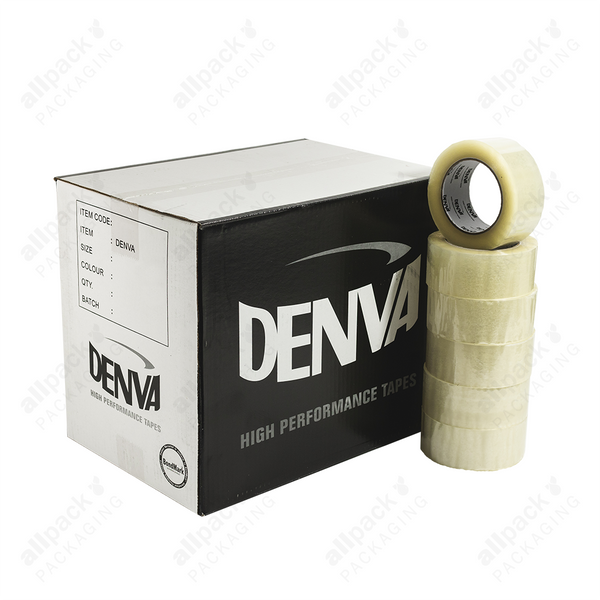 Denva Quality Clear Packaging/Performance Tape 48mm x 66m - ONE CLICK SUPPLIES