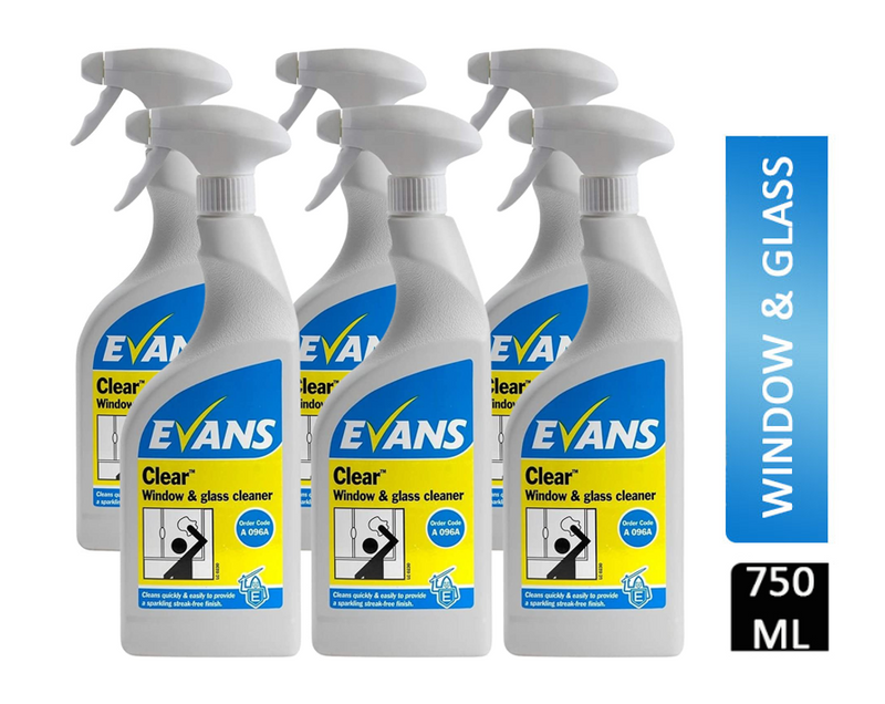 Evans Vanodine Clear Window & Glass Cleaner 750ml - ONE CLICK SUPPLIES
