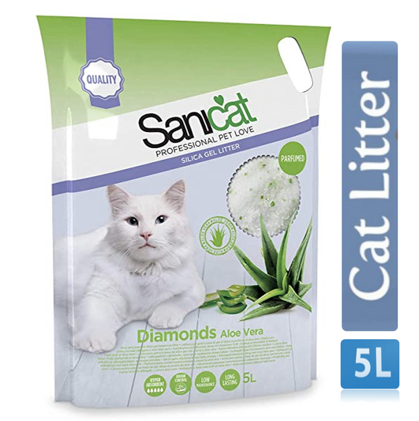 Sanicat Professional Diamonds Aloe Vera Litter 5 Litre - ONE CLICK SUPPLIES