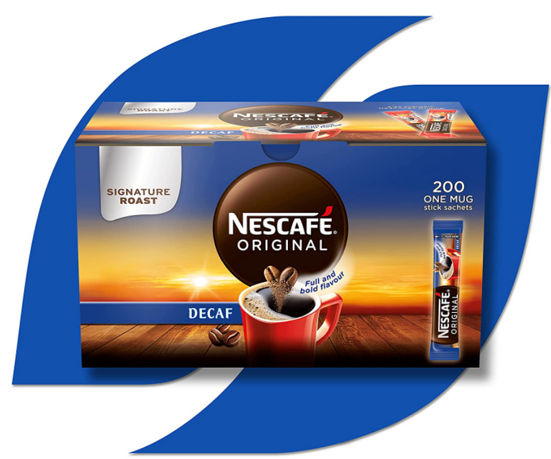 Nescafe Decaffeinated One Cup Sticks Coffee Sachets (Pack of 200) - ONE CLICK SUPPLIES