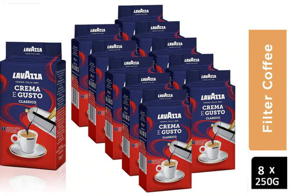 Lavazza Crema Gusto Ground Filter Coffee 250g - ONE CLICK SUPPLIES