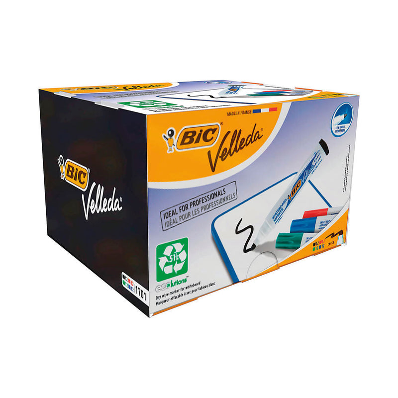 Bic Velleda 1701 Assorted Whiteboard Markers Pack 48's - ONE CLICK SUPPLIES