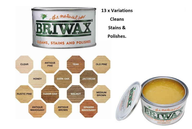 Briwax Original Wax Furniture Polish Cleaner Restorer 400ml {Walnut} - ONE CLICK SUPPLIES