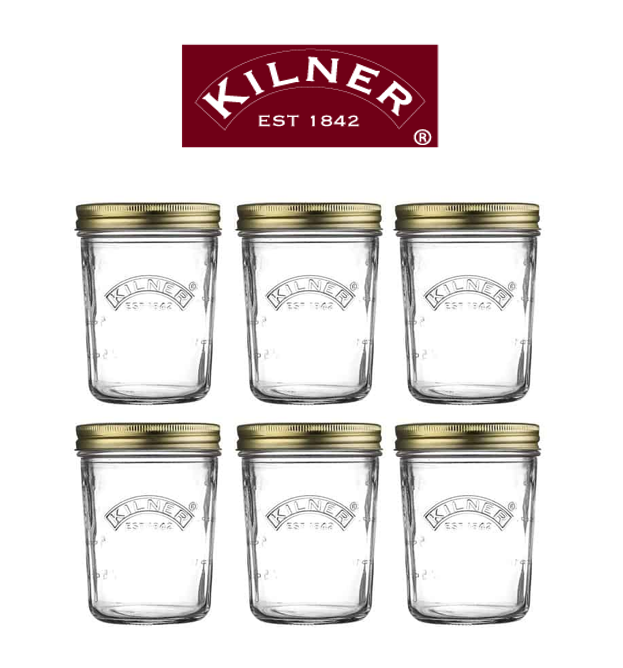 Kilner Wide Mouth Screw Top Lid Preserving Glass Jar 0.35 Litre Transparent