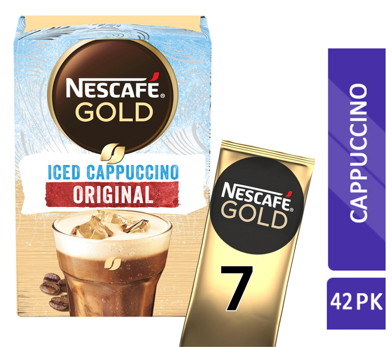 Nescafe Gold Iced Cappuccino Instant Coffee Sachets 7x15.5g - ONE CLICK SUPPLIES