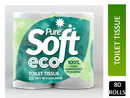 Pure Soft Eco 100% Recycled, Quick Dissolve Toilet Rolls 4 Pack - ONE CLICK SUPPLIES