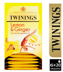 Twinings Lemon and Ginger Fruit Infusion Tea Bags (Pack of 20) F09613 - ONE CLICK SUPPLIES