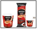 Nescafe &Go! 3in1 , Coffee, Whitener & Sugar 8 x 12oz Cups - ONE CLICK SUPPLIES