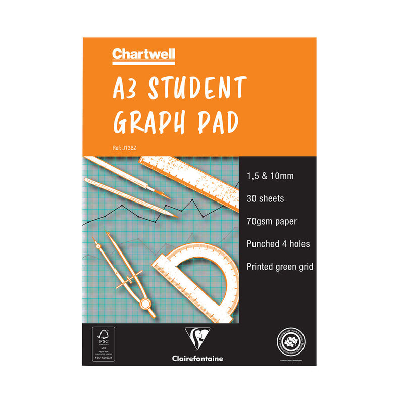 Chartwell A3 30 Sheet 70gsm Paper Graph Pad - ONE CLICK SUPPLIES