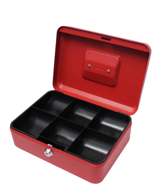 Cathedral Cash Box 10 Inch Red CBRD10 - ONE CLICK SUPPLIES