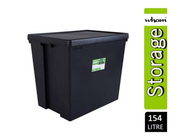 Wham Bam Black Recycled Storage Box 154 Litre - ONE CLICK SUPPLIES