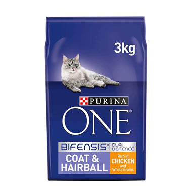 Purina ONE Coat & Hairball Dry Cat Food Chicken 2.8kg - ONE CLICK SUPPLIES