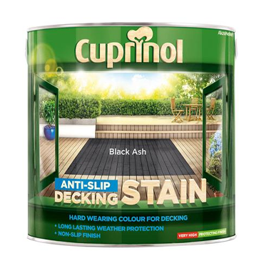 Cuprinol Anti-Slip Decking Stain BLACK ASH 2.5 Litre - ONE CLICK SUPPLIES