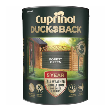 Cuprinol Ducksback 5Y Fence & Shed FORREST GREEN 5 Litre - ONE CLICK SUPPLIES