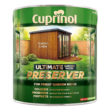 Cuprinol Ultimate Garden Wood Preserver GOLDEN CEDAR 4 Litre - ONE CLICK SUPPLIES