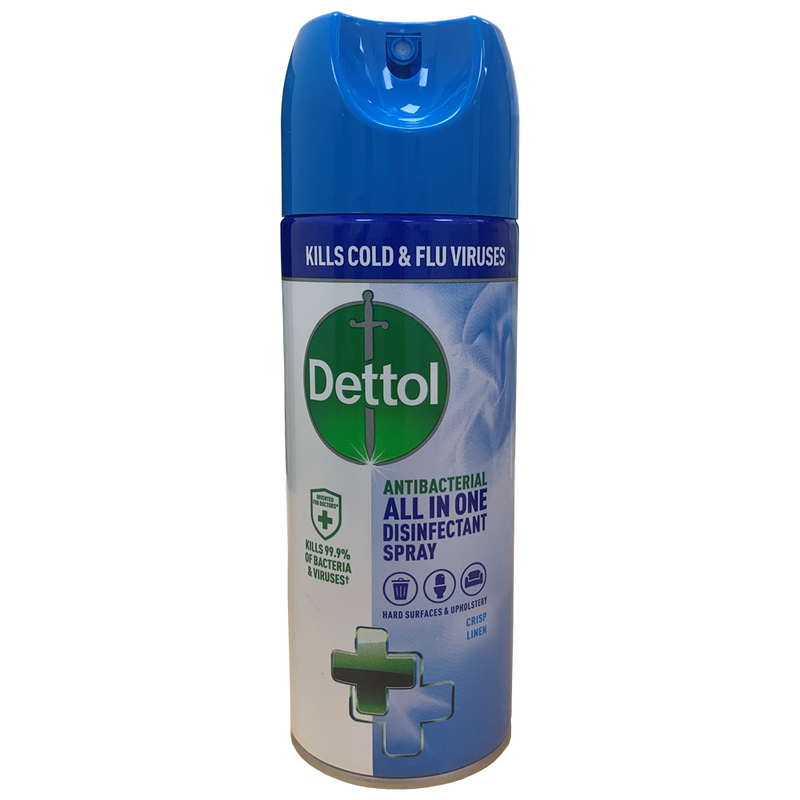 Dettol Antibacterial All-in-One Disinfectant Spray Crisp Linen 400ml 3021337 - ONE CLICK SUPPLIES