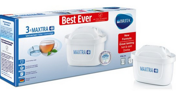 BRITA MAXTRA+ water filter cartridges, compatible with all BRITA jugs for chlorine and limescale reduction, 3 pack - ONE CLICK SUPPLIES