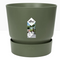 Elho Greenville Round Pot & Base LEAF GREEN 20cm - ONE CLICK SUPPLIES