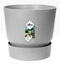 Elho Greenville Round Pot & Base LIVING CONCRETE 20cm - ONE CLICK SUPPLIES