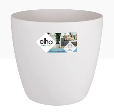 Elho Brussels Large Round Wheeled Pot 40cm WHITE - ONE CLICK SUPPLIES