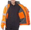 Beeswift Fleece Lined High Vis Bomber Jackets {All Sizes} - ONE CLICK SUPPLIES