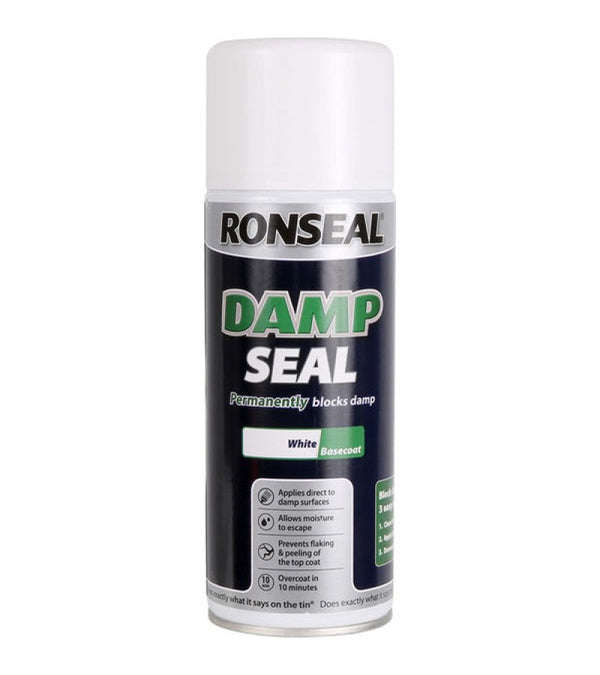 Ronseal Quick Dry Damp Seal Aerosol White 400ml - ONE CLICK SUPPLIES