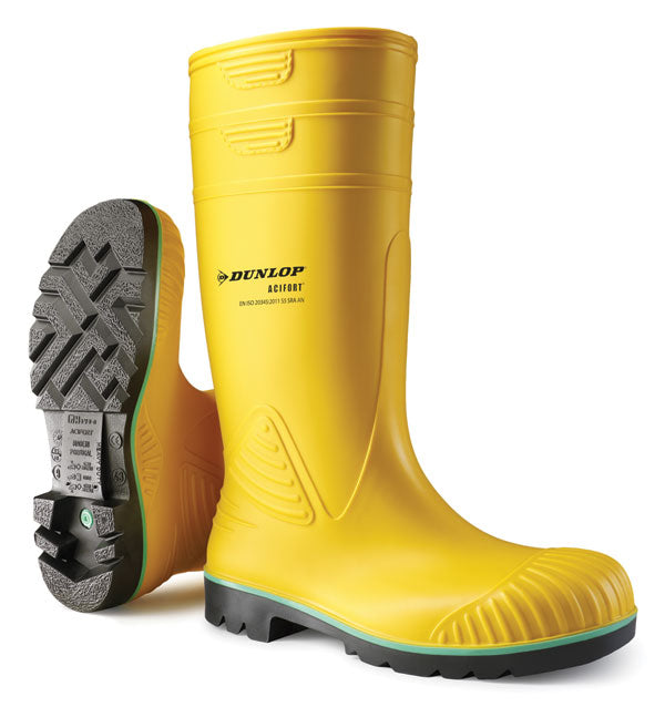 Dunlop Acifort Heavy Duty Steeled ToeCap Yellow {All Sizes} - ONE CLICK SUPPLIES