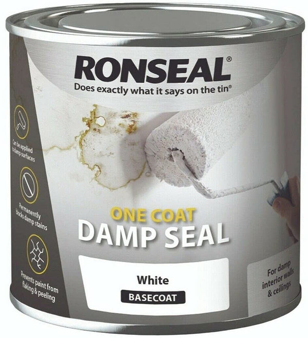 Ronseal One Coat Damp Seal - White - 2.5L - ONE CLICK SUPPLIES