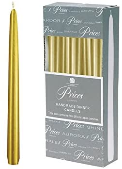 Price's 10" Wrapped Venetian Candles in Gold, 10 Pack - ONE CLICK SUPPLIES