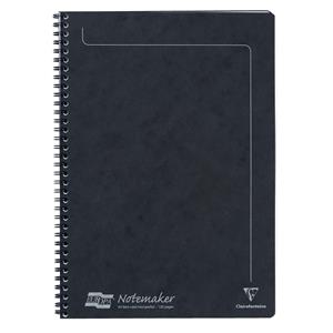 Clairefontaine Notemaker Book Sidebound Ruled 90gsm 120 Pages A4 Black Ref 4862Z [Pack 10]