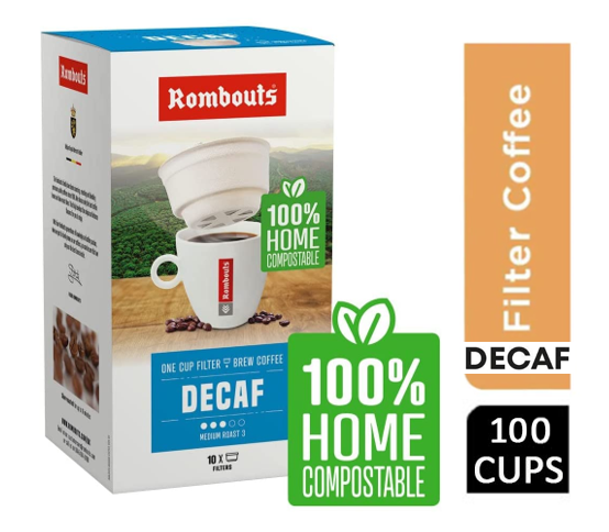 Rombouts Decaf Medium Roast 1 Cup Filters 10's - ONE CLICK SUPPLIES